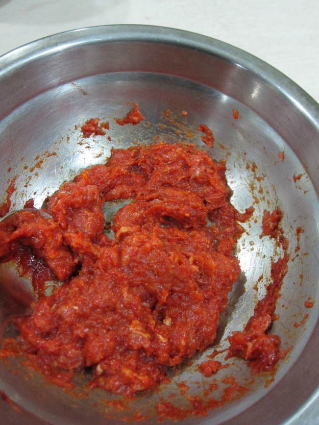 Minced meat with gochujang