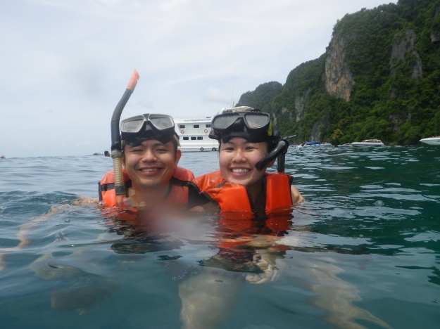 YAY!! Our first snorkeling together